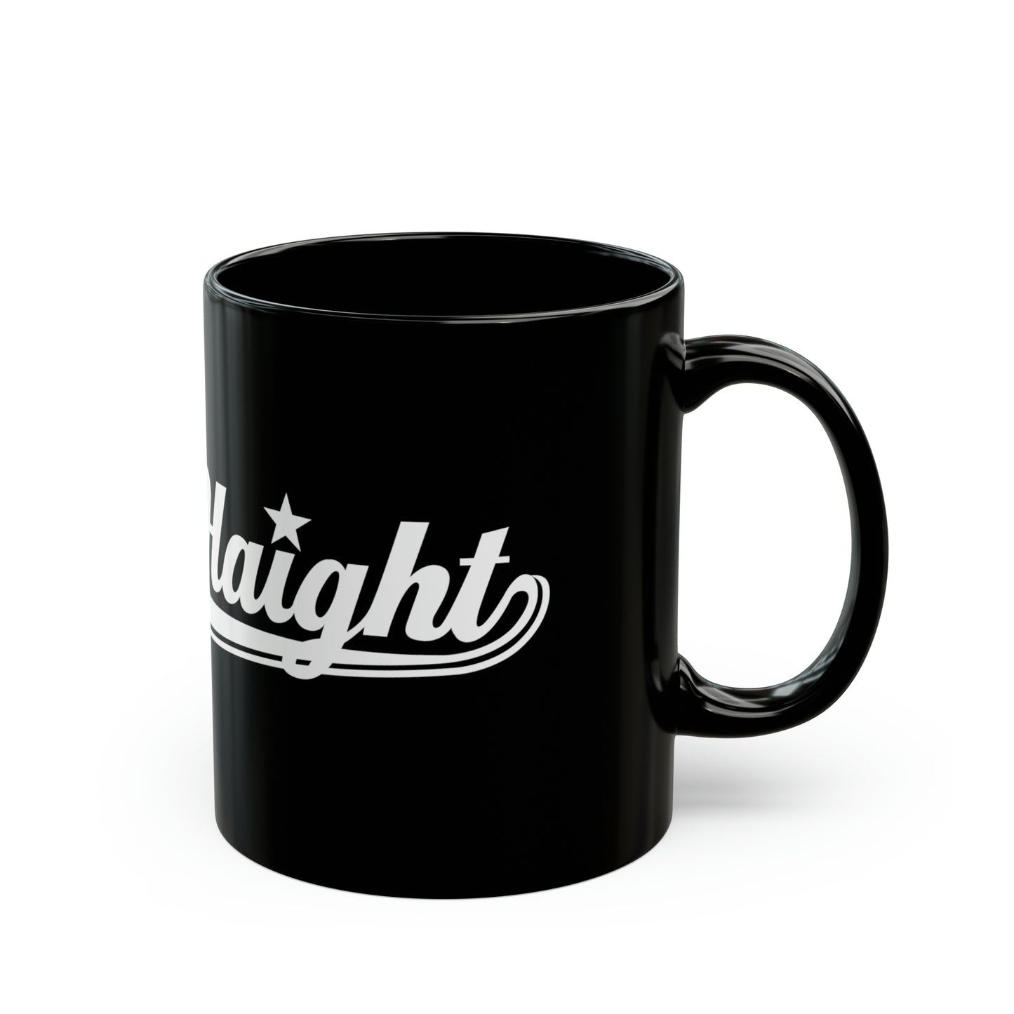 Luv N'Haight White Logo - Black Mug (11oz)