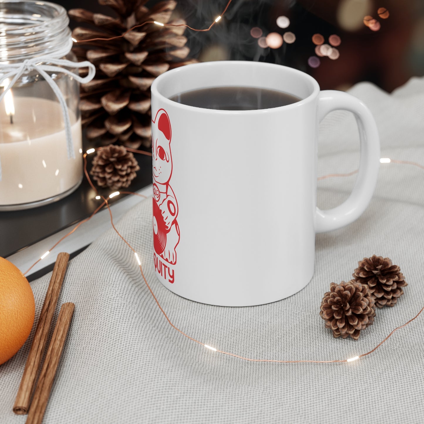 Cool Cat Logo - White Mug 11oz