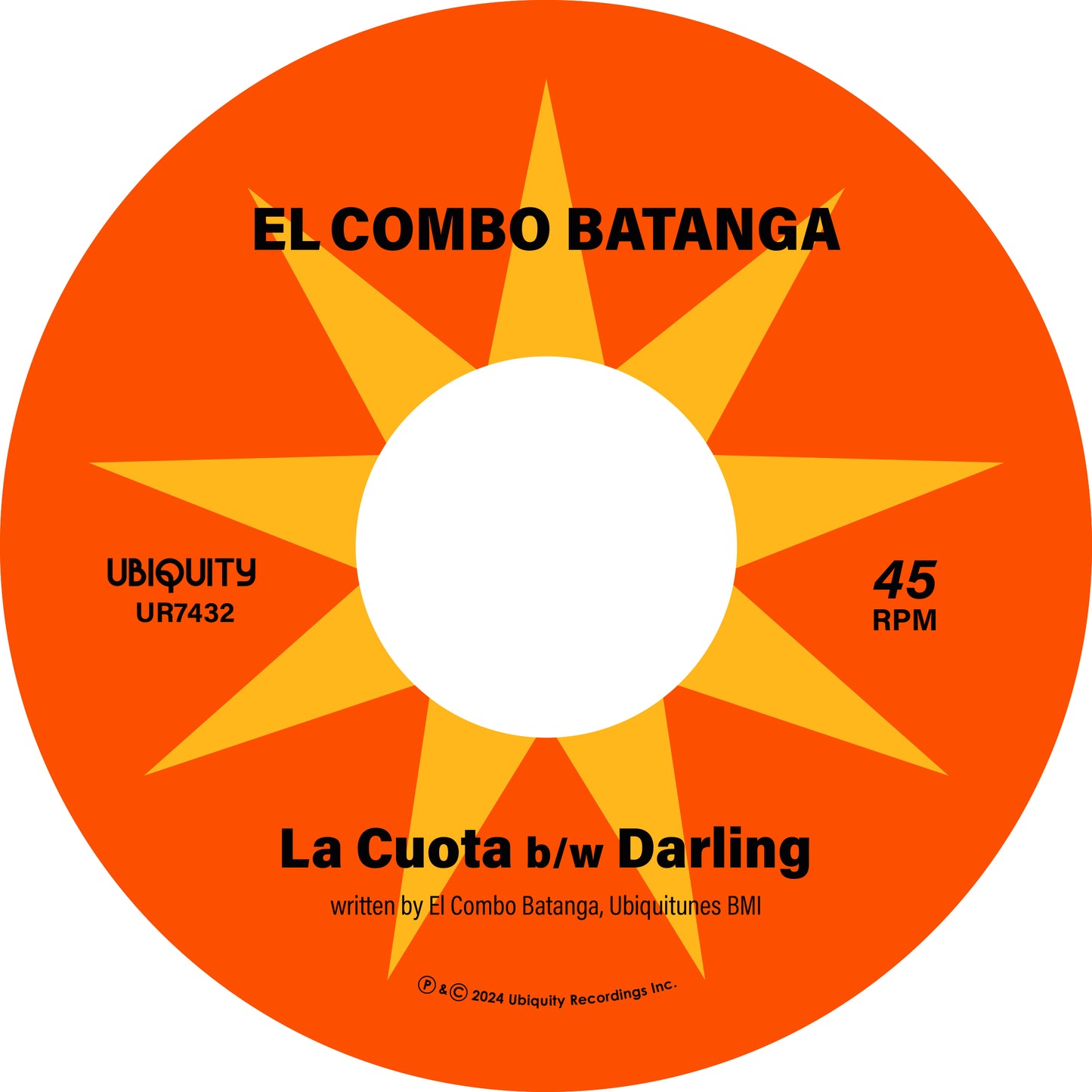 El Combo Batanga "La Cuota b/w Darling" 7in