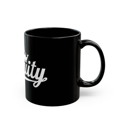 Crown Logo Wht - Black Mug (11oz)