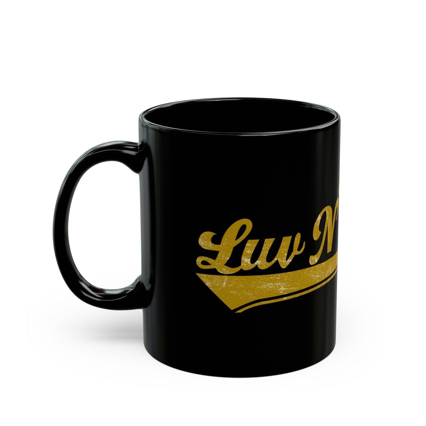 Luv N'Haight Yellow Logo - Black Mug (11oz)