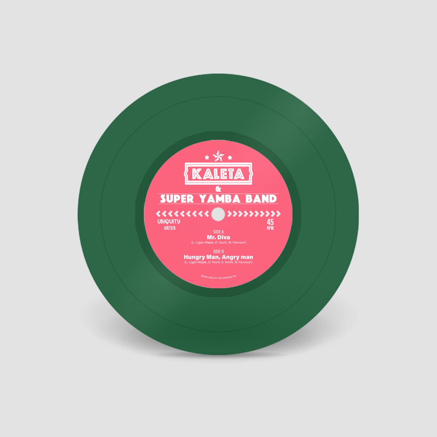 Kaleta & super Yamba Band "Mr. Diva b/w Hungry Man, Angry Man" 7 Inch